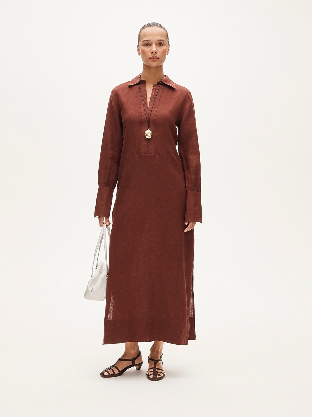NWT J. Crew Tunic dress in linen midi L